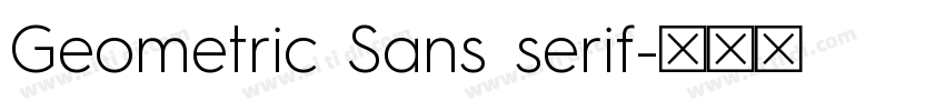 Geometric Sans serif字体转换